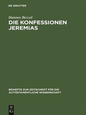 cover image of Die Konfessionen Jeremias